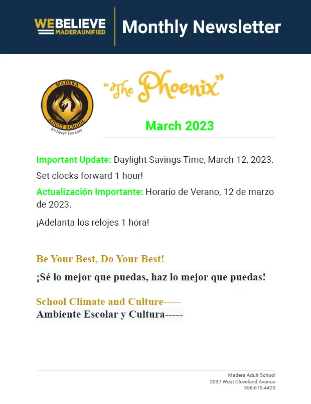 image of the March 2023 MAS newsletter