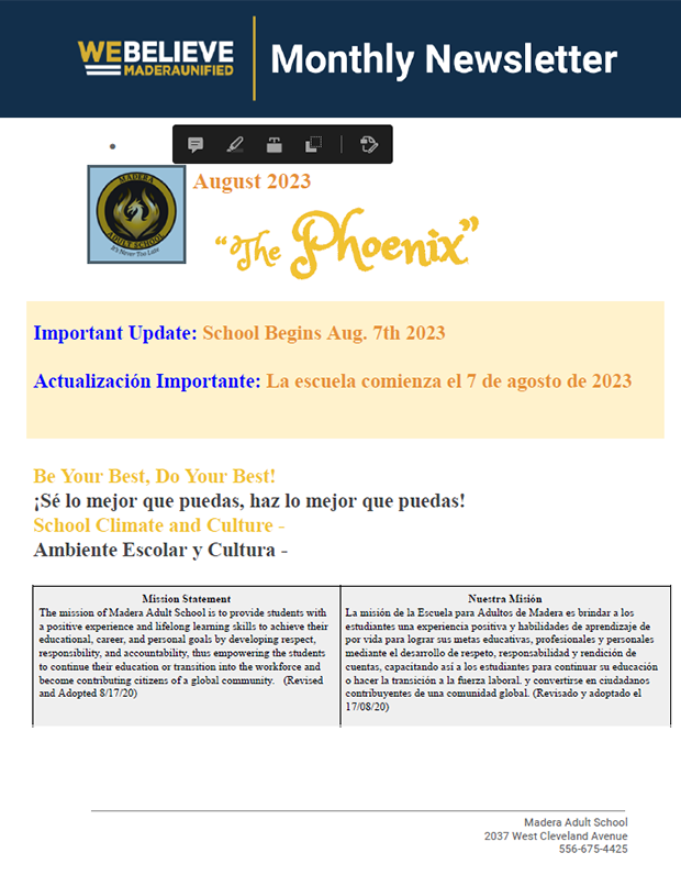 August 2003 Madera Adult School Newsletter